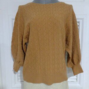 Marled Women's Dolman Style 3/4 Long Sleeves Brown Sweater Size‎ M